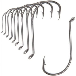  Saltwater Fishing Hooks- 45pcs Stainless Steel Hooks  O'Shaughnessy Forged Long Straight Shank J Fishing Hook Extra Strong for  Saltwater Freshwater Fishing Size 1/0-10/0 : Sports & Outdoors