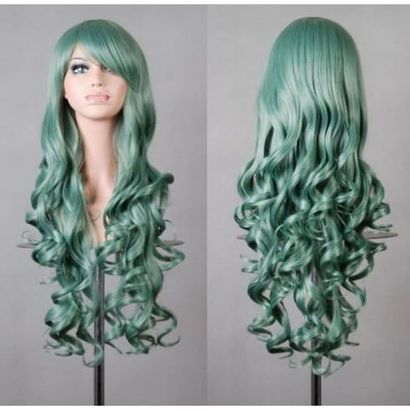 NAMZI Wig Curly Hair Wave Medium Temperament Wig Headgear(31.5in，A129)