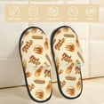 thumbnail image 2 of House Slippers for Women Men - Hamburger Chicken Legs Lightweight House Shoes Fuzzy Slippers, Soft Slip-On Cozy House Slippers for Woman Indoor Outdoor, 2 of 7