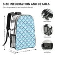 thumbnail image 4 of Honeii Blue Fish Scale Texture Print Clear Backpack Heavy Duty Transparent Bag 17" See Through BookBag for Women Men Adults Work Festival Sports Travel, 4 of 7