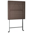 thumbnail image 1 of vidaXL 3 Piece Folding Bistro Set Brown Poly Rattan, 1 of 5