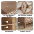 thumbnail image 6 of 31.5-inch geometric design sideboard, a decorative cabinet with 2 doors and adjustable shelves, a wooden decorative cabinet with storage space, suitable for living room, kitchen, and dining room., 6 of 7