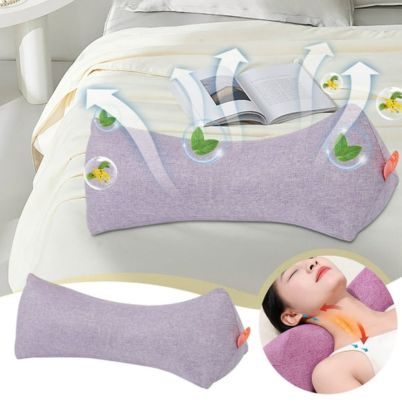 Bedding Bed Pillows Buckwheat Cervical Pillow, Diamond Shape Neck Pain Relief, Adjustable Lumbar Support Pillow, Adult Orthopedic Home Bedding