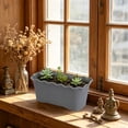 thumbnail image 6 of Brown Rectangular Flowerpot Plastic Wavy Ruffled Edge Slot Home Garden Practical Tools，Rectangular Flowerpot Plastic Wavy Ruffled Edge Slot Home Garden Practical Tools Home Decoration, 6 of 9