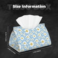 thumbnail image 5 of Rocae Daisies Flowers Print Long Tissue Box Lid Durable Leather Tissue Box Lid Can Be Used as Modern Home Decoration, 5 of 9