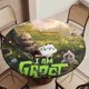 thumbnail image 5 of Soy Groot-theme Fitted Round Tablecloths Elastic Edged Table Covers Waterproof Table Cloth for Kitchen Holiday Party Tables Decor 150cm, 5 of 6