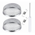thumbnail image 2 of 2 Pack Rv Flying Insect Screen, Rv Furnace Vent Cover Bug Screen,Mesh Flying Insect Screen,Rv Water Heater Vent Cover 2.8 Inch Stainless Steel Mesh With Installation Tool,Silver, 2 of 5