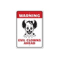 thumbnail image 2 of Clown Warning Novelty Sign, Metal Wall Decor - 10x14 inches, 2 of 4