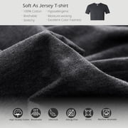 Pure Era Duvet Cover Set-Jersey Cotton 100% T-Shirt Cotton-Ultra Soft Heathered Black-Queen Size,Heathered Black Charcoal Gray