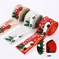 thumbnail image 4 of Dragonus Swirl Burlap Crafts Gift Wrapping Ribbon Christmas Tree Decorations, 4 of 6
