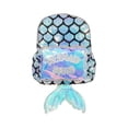 thumbnail image 1 of Mochila Escuadrón Sirena Importadora La Merced Con Cola Plateada Escamas Lentejuelas, 1 of 6