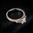 thumbnail image 5 of Jewelrypalace Vintage Celtic Knot Princess Cut 1.2ct Cubic Zirconia Solitaire Engagement Ring 925 Sterling Silver Rose Gold Plated, 5 of 6