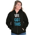 thumbnail image 4 of We Got This Religious Jesus Christ Unisex Fleece Graphic Zip Up Hoodie Brisco Brands 3X, 4 of 5