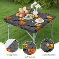 thumbnail image 4 of Vintage Halloween Elements Pattern Square Fitted Tablecloth with Elastic Edge,Square Table Cover,Washable Elastic Table Cover for Home Kitchen Party Decor 36"x36", 4 of 6