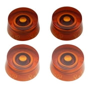 Musiclily Pro Inch Size Fine 24-Spline Guitar Knobs Tone Volume Speed Control Knobs for USA LP SG Style Electric Guitar, Amber (Set of 4)