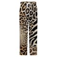 thumbnail image 5 of Leopard Zebra Animal Print Texture Winter Female Pants Flannel High Waist Women Pants Lady Warm Straight Leg Plush Trousers, 5 of 7
