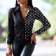 thumbnail image 5 of Camisetas Sin Mangas Camiseta informal con estampado de flores con botones para mujer, traje diario con cuello en V (negro S) Ygjytge para Mujer Negro T L, 5 of 7