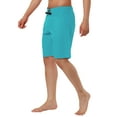 thumbnail image 5 of MODA NOVA Big & Tall Men's Solid Color Drawstring Board Beach Shorts Blue LT(US 34), 5 of 5