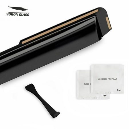 Voron Glass In-Channel Extra Durable Rain Guards for Trucks Dodge RAM 1500 2019-2024 Crew Cab, Window Deflectors, Vent Window Visors, 4 Pieces - 220159