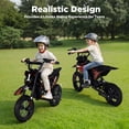 thumbnail image 4 of Wisairt 36V Kids Electric Dirt Bike, 15.5 mph High-Speed Electric Motorcycle Ride on Dirt Bike for Kids Aged 5-10, 133 lbs Max Load, 10-mile Range, Waterproof Seat, Orange & Black, 4 of 9