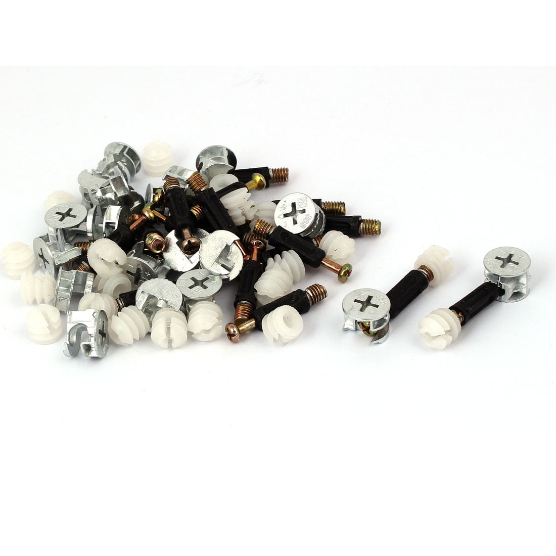 Mxzzand vis à bois 90pcs M6 vis à cheville connecteur de meubles à bois