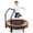 orange+brown, variant on 【SAYGOGO】 36 Inch Foldable Mini Trampoline, Foam Handle & Thick Safety Cover, Easy Assembly, Indoor Outdoor Portable Exercise Rebounder for Boys Girls 3-6 Years Old