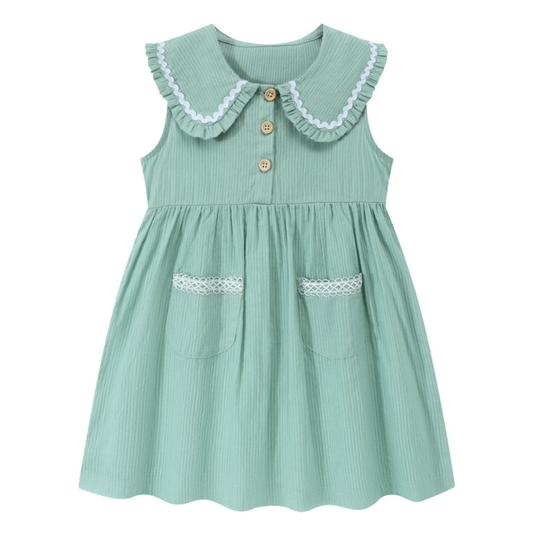 green dress peter pan collar Bottle Green georgette kurti with peter pan collar