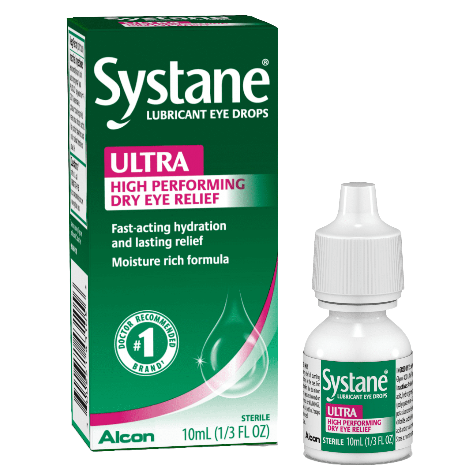 Systane Ultra Dry Eye Care Symptom Relief Eye Drops, 10 ml