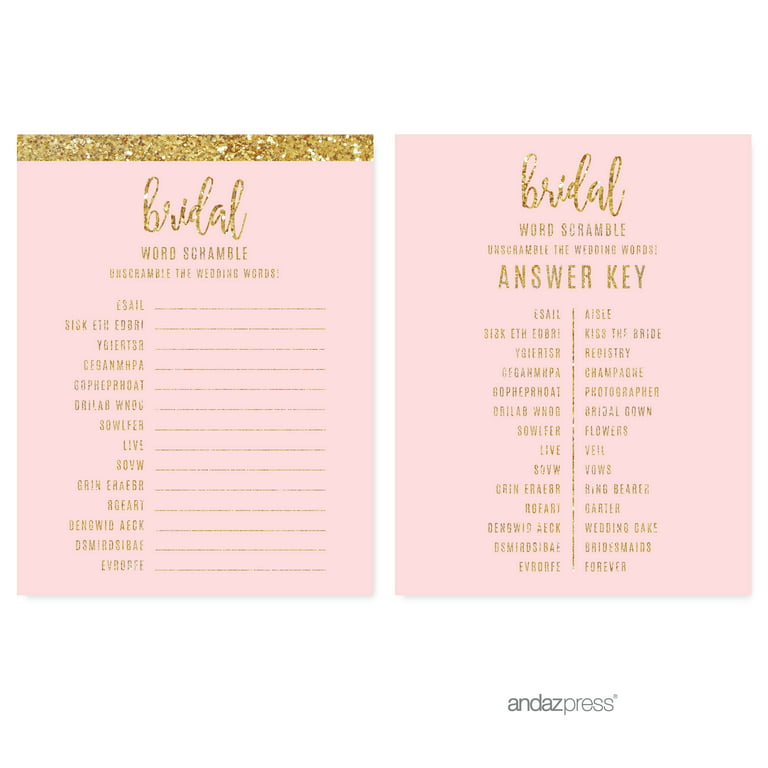 What type of paper should you print bridal shower games on?