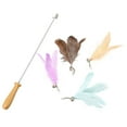 thumbnail image 1 of Cat Teaser Toy Retractable Funny Cat Wand Toy Kitten Play Toy with Replacements, 1 of 8