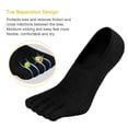 thumbnail image 3 of Mens Toe Socks No Show Athletic Running Five Finger Socks Invisible Low Cut, 3 of 7