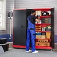 thumbnail image 2 of Metal Garage Storage Cabinet with Locking Doors and Adjustable Shelves,- 75" Rolling Steel Tool Cabinet for Home Office,Garage,Warehouse, 2 of 16