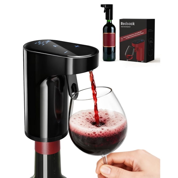 Carafes à Vin Électriques 5-en-1 avec Aérateur, Distributeur de Liqueur Intelligent Dosage Réglable, Verseur de Whisky Numérique, Pompe Automatique pour Bouteilles de Liqueur, Cadeau d'Anniversaire