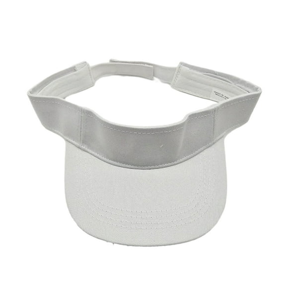 Kids Sun Visors Adjustable Cap - Unisex for Children Athletic Sports Hats UV Protection fit for 5 to 12 Years Old 52-56cm - white
