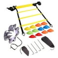 thumbnail image 1 of Adjustable Footwork Soccer Football Fitness Speed Rungs Agility Ladder Training Equipment Kit With Resistance, 1 of 4