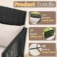 thumbnail image 5 of AVAWING 3PCS Outdoor Patio Wicker Bistro Bar Set w/ Extra Set of Cushion Covers, Beige/Red, 5 of 8
