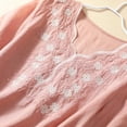 thumbnail image 6 of Conairie 3/4 Sleeve V Neck Shirts For Women Solid Color Loose Trendy Elegant Casual T Shirts Comfy Spring Basic Blouses Vacation Clothes Pink XXL, 6 of 9