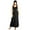 Black, variant on Slim Fit A Line Sleeveless Maxi Dress