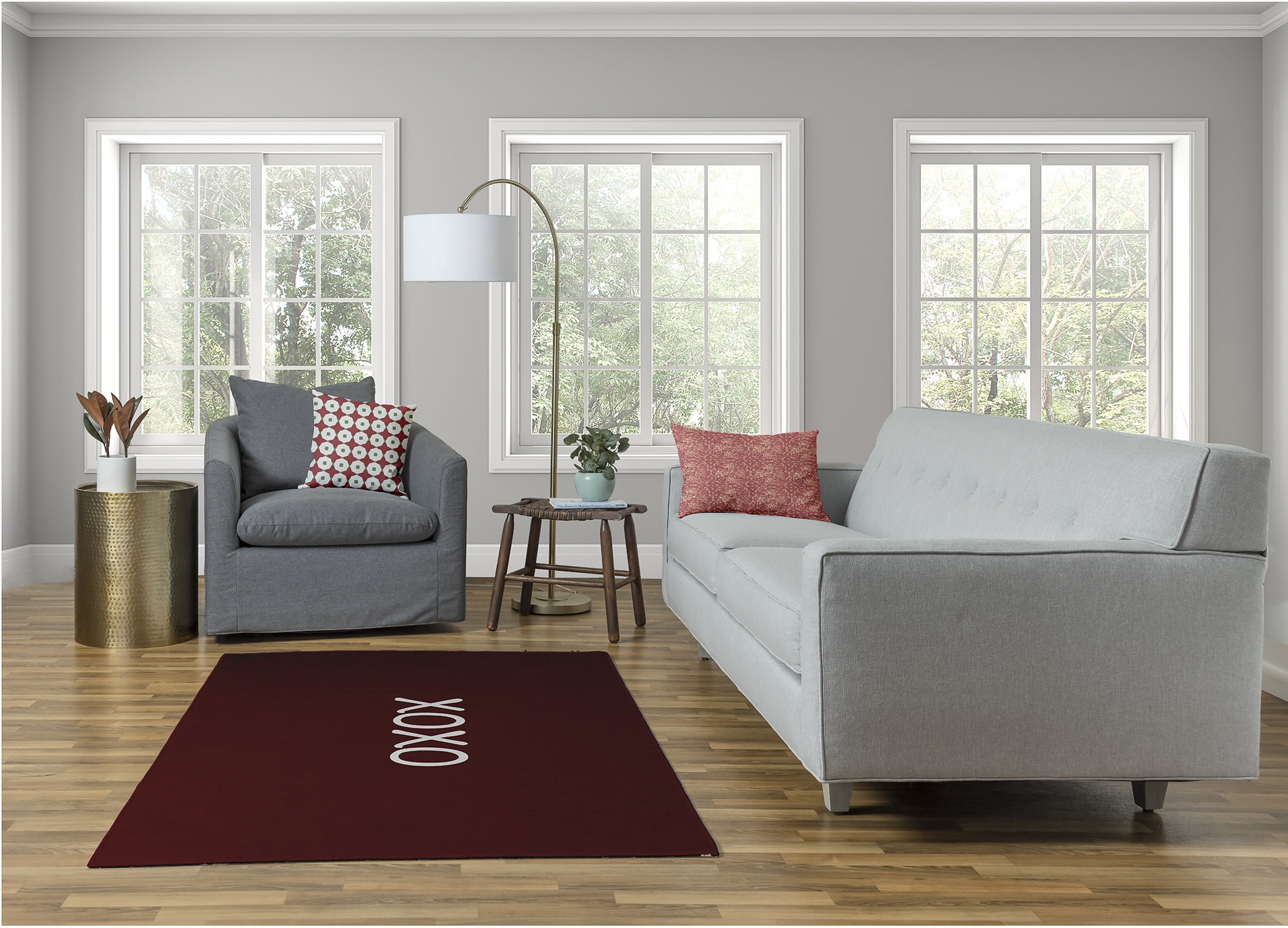 Simply Daisy Valentines Day Graphic Prints Area Rug, 4' x 6'