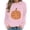 W80-NSLGXD Pink Sweatshirt Women, variant on NSLGXD Halloween Sweatshirts Women Plus Size Pumpkin Print Pullovers Fall Classic Round Neck Long Sleeve Shirt Tops Halloween Costumes S-2XL