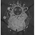 thumbnail image 2 of Celestial Sun Space Hands Spiritual Womens Slim Fit Graphic Tee Brisco Brands S, 2 of 4