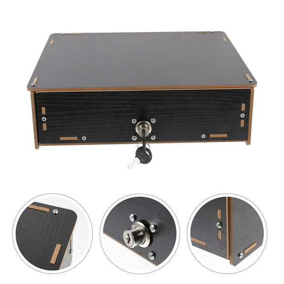 Raindrops Rectangular Wooden Cash Drawer Tray Replacement Quick Counting Storage Holder 1Set