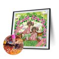 thumbnail image 2 of Taladro de pintura de diamante flor de melocotón niña decoración en forma especial parcial (YXC164) Hugtrwg Para estrenar, 2 of 9