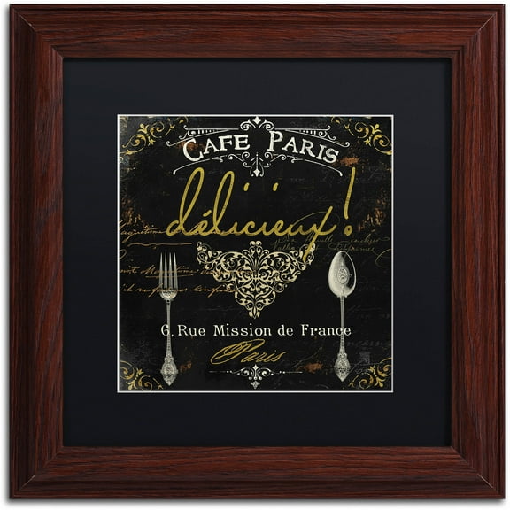 Trademark Fine Art "La Cuisine III" Canvas Art by Color Bakery Black Matte, Wood Frame