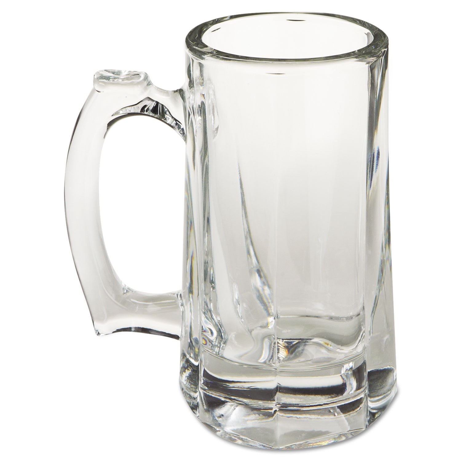 Glass Mugs Tankards 14 Oz Clear Paneled Beer Mug 12 Carton Walmart Com Walmart Com