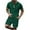 Army Green, variant on Mens 2 Piece Outfits Waffle Knit Sets Short Sleeve Sweatsuit 1/4 Zip Shirts Matching Shorts Summer Loungewear Set for Men