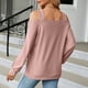 thumbnail image 3 of MHFRRA Camiseta Básica con Cuello En U para Mujer, Suave, Cómoda e Informal, para Uso Diario, Ideal para Vacaciones, Top Básico Versátil con Jeans, para Toda La Temporada, Color Puro. Rosa, 3 of 8