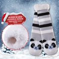 thumbnail image 2 of Womens Sherpa Winter Fleece Lining Knit Animal Socks Non Slip Warm Fuzzy Cozy Slipper Socks, 2 of 2