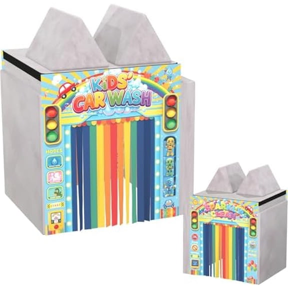 Play Panel for Kids Play Couch Foam Sofa Childrens Home Play Modular Couch (Sofa not Included) - Car Wash 3D Style - Set of 2 (Entrance & Exit)