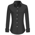 thumbnail image 5 of vigerkar Womens Dress Shirts Long Sleeve Button Down Shirt Business Casual Blouse Office Work Tops (Black, XL), 5 of 5